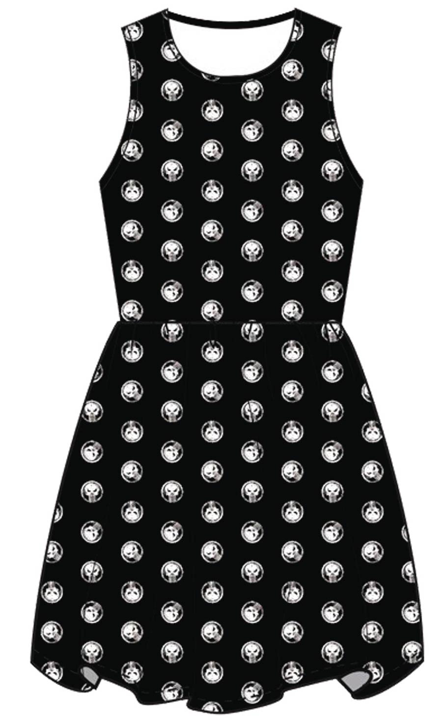 Marvel Punisher Stencil Black Dress Small