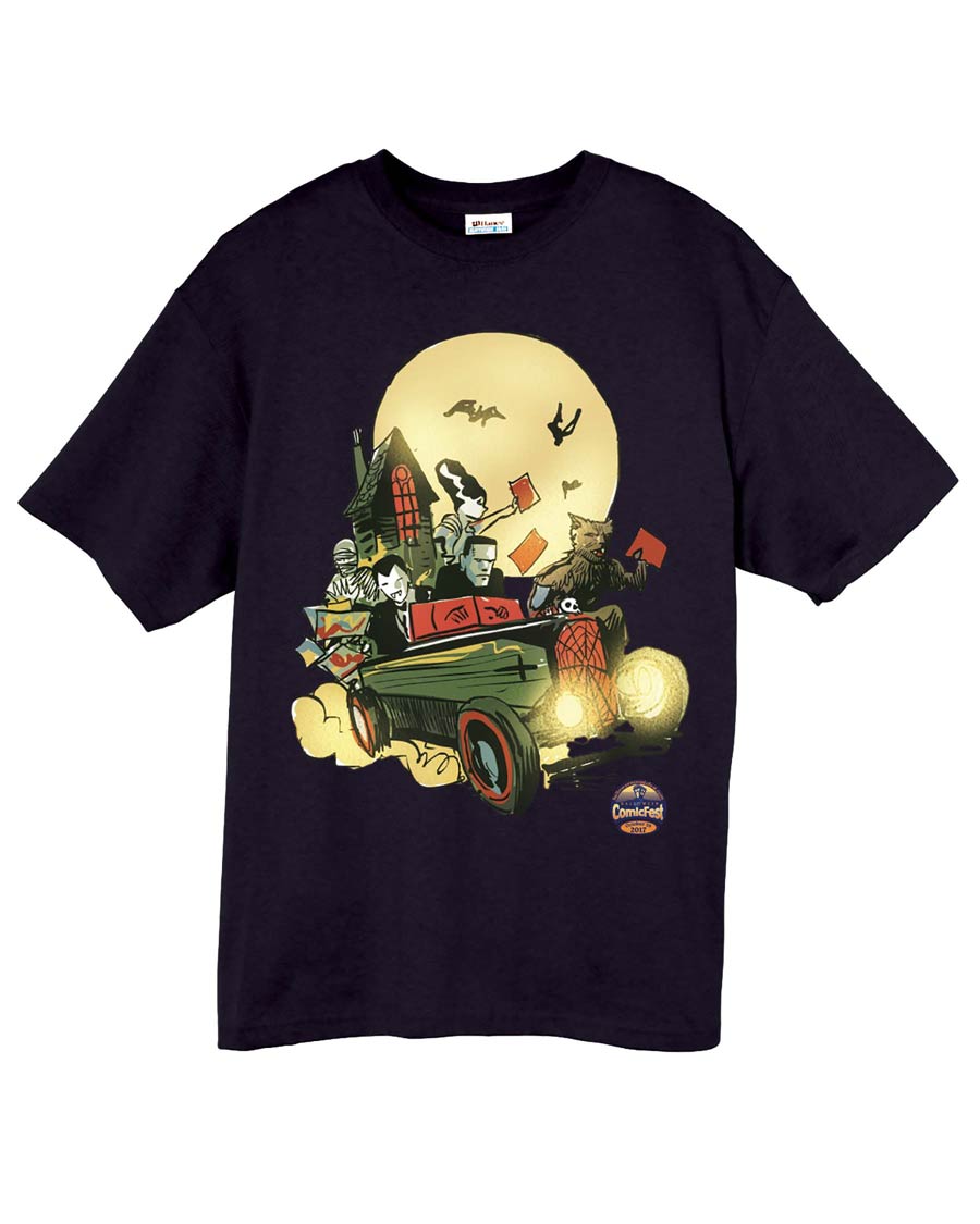 HCF 2017 Commemorative Artist Francesco Francavilla Black Youth T-Shirt Large
