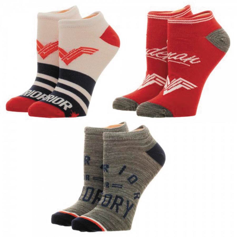 DC Movie Wonder Woman 3-Pack Ankle Socks