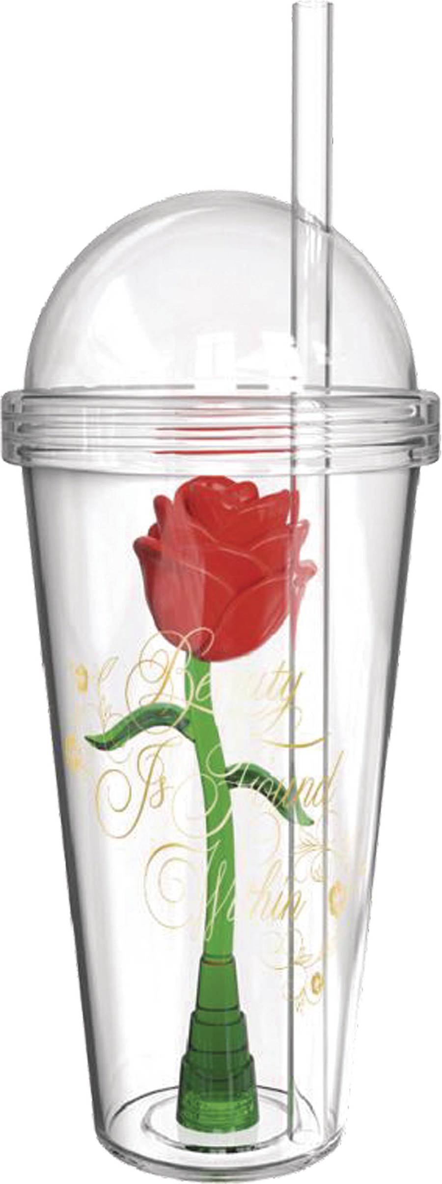 Beauty And The Beast Treasure 16-Ounce Tumbler With Straw
