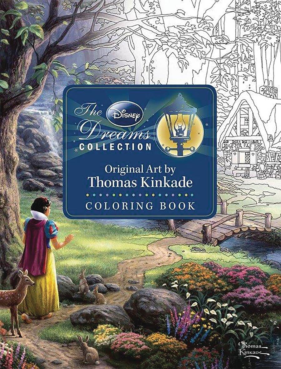 Disney Dreams Collection Original Art By Thomas Kinkade Coloring Book SC