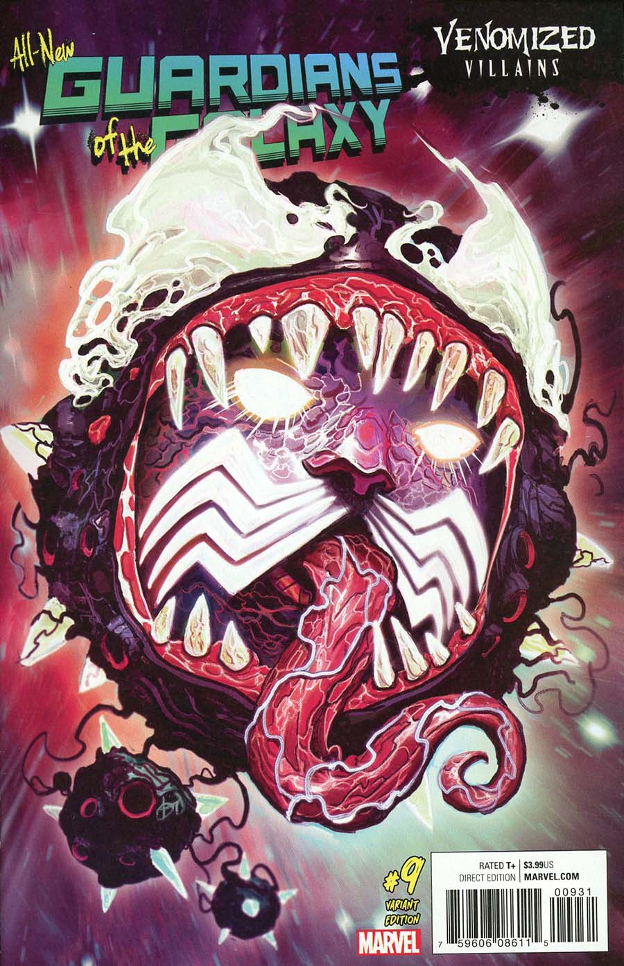 All-New Guardians Of The Galaxy #9 Cover B Variant Mike Del Mundo Venomized Ego The Living Planet Cover