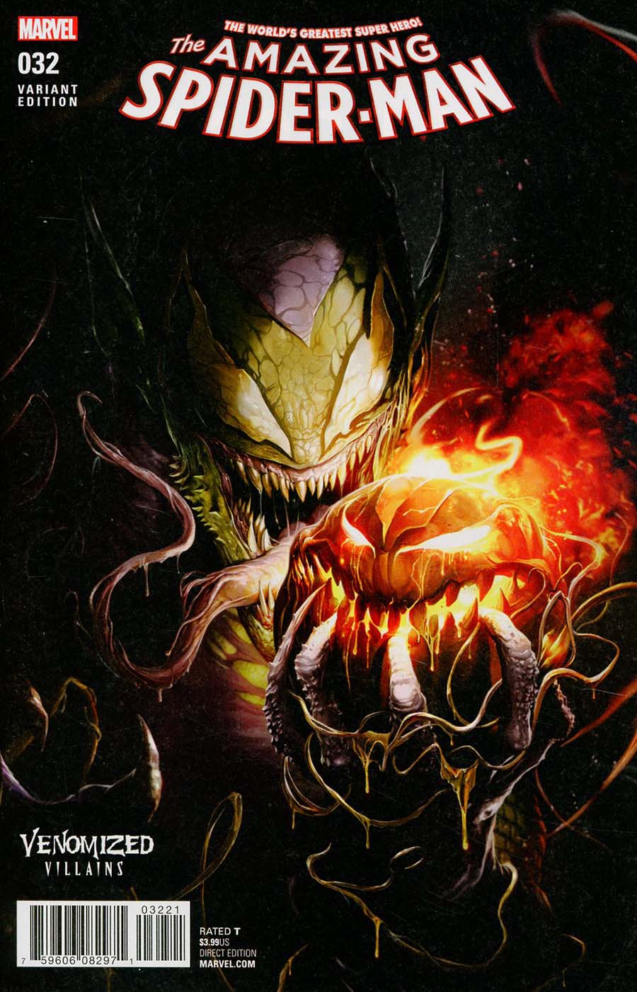 Amazing Spider-Man Vol 4 #32 Cover B Variant Francesco Mattina Venomized Green Goblin Cover