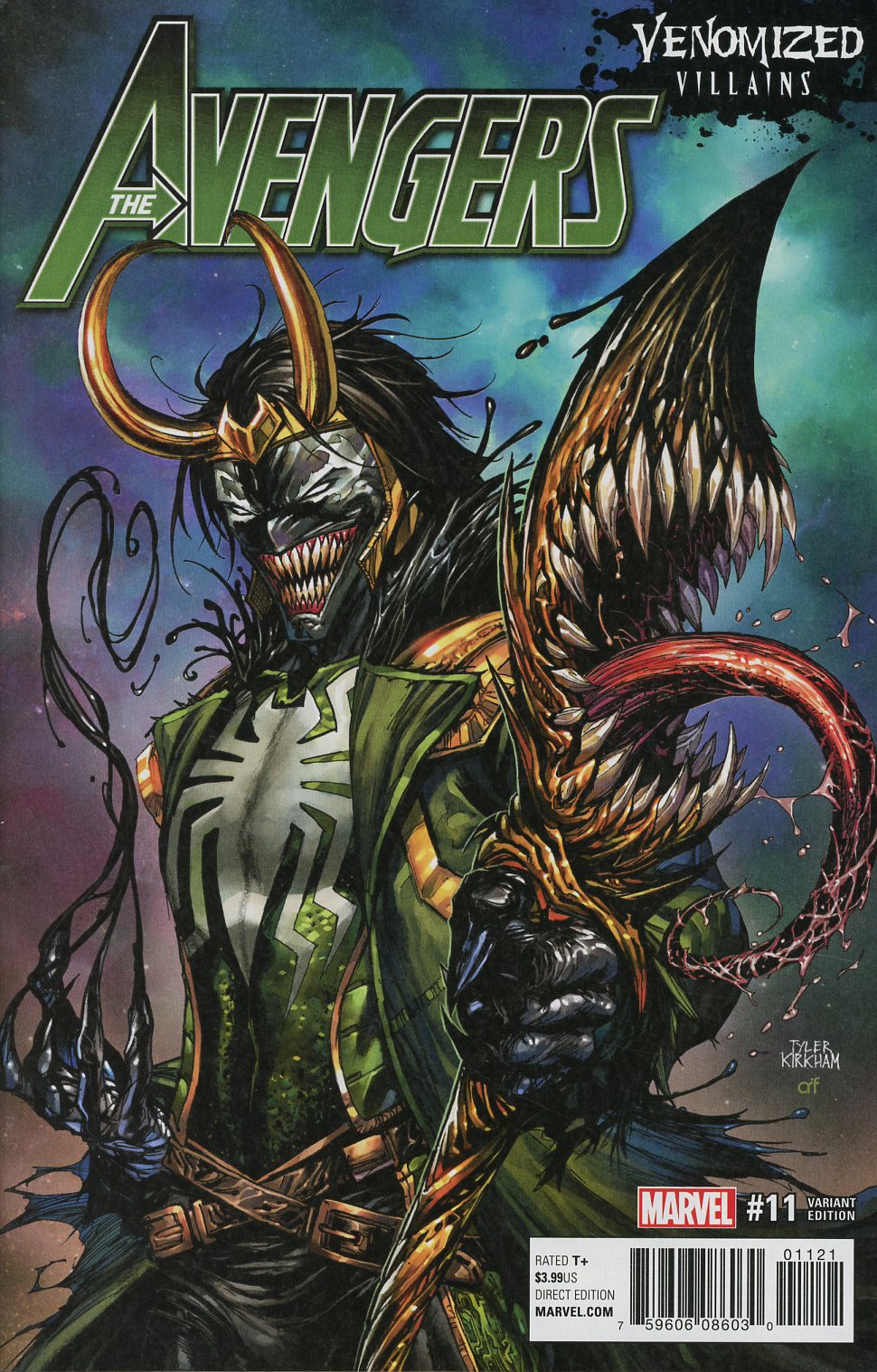 Avengers Vol 6 #11 Cover B Variant Tyler Kirkham Venomized Loki Cover (Secret Empire Epilogue)