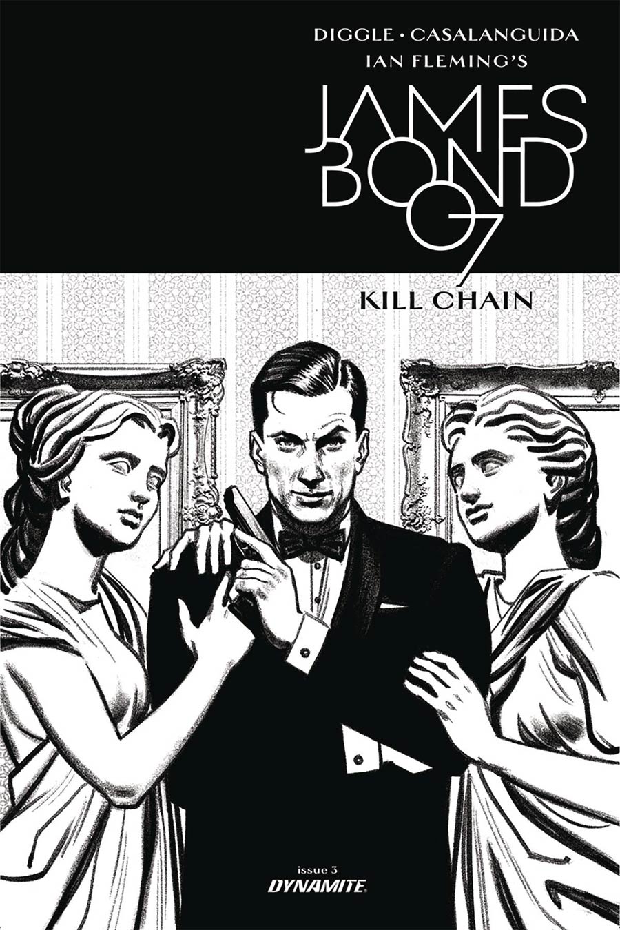 James Bond Kill Chain #3 Cover B Incentive Greg Smallwood Black & White Cover