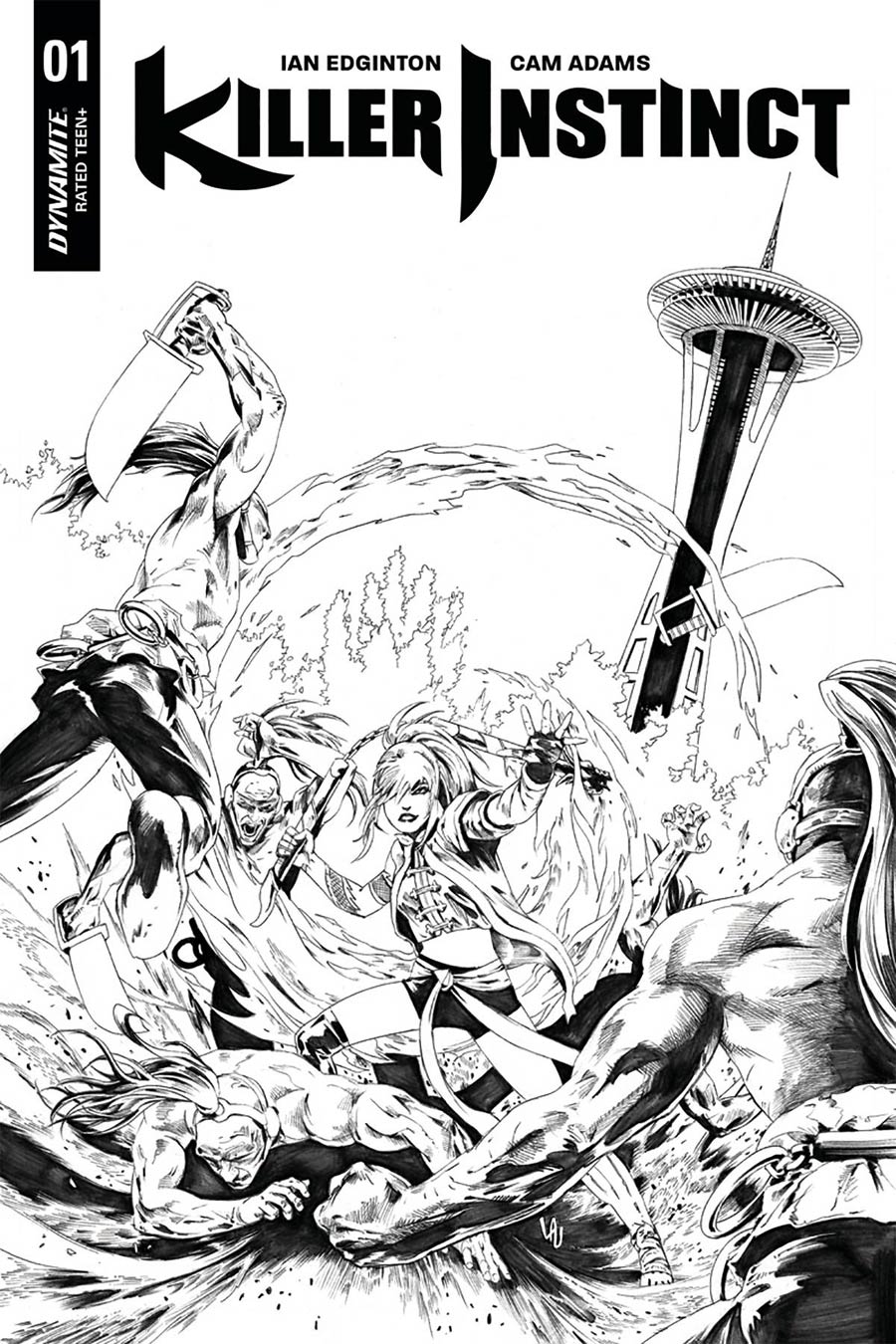 Killer Instinct Vol 2 #1 Cover G Incentive Jonathan Lau Black & White Cover