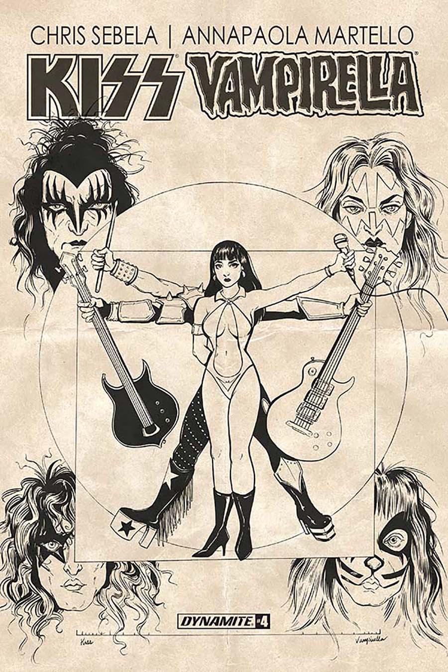 KISS Vampirella #4 Cover E Incentive Carli Idhe Black & White Cover