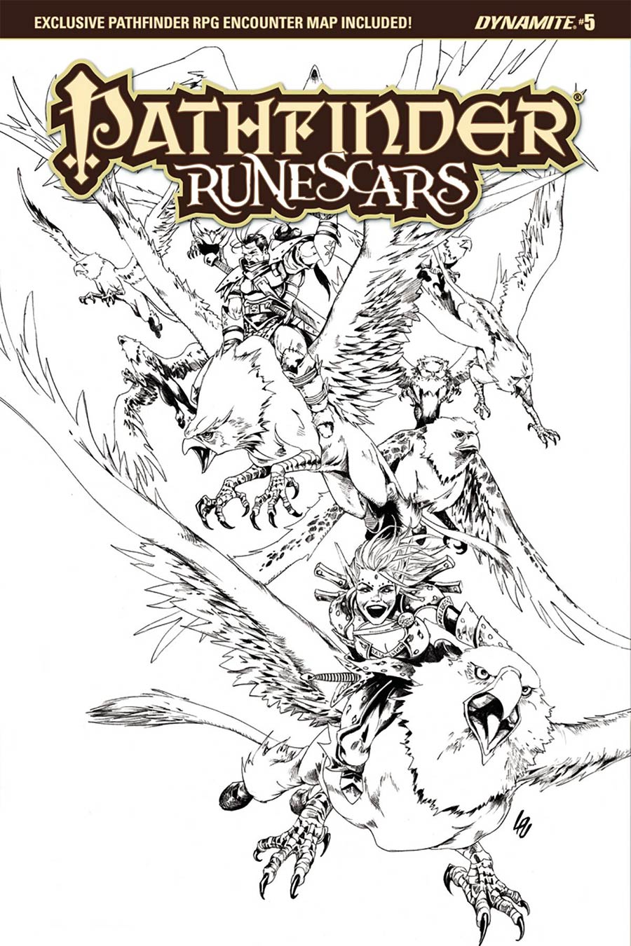 Pathfinder Runescars #5 Cover D Incentive Jonathan Lau Black & White Cover