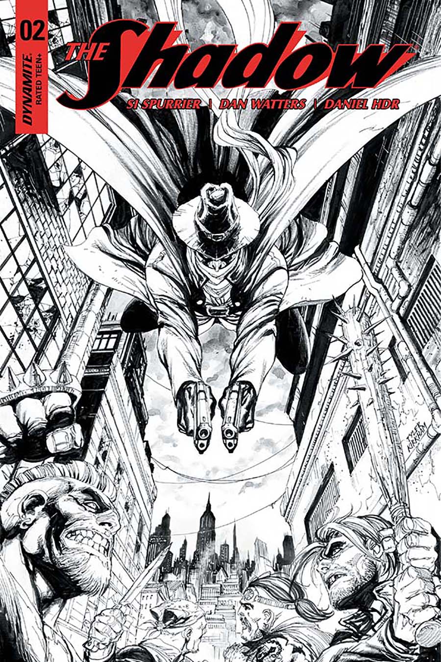 Shadow Vol 7 #2 Cover F Incentive Tyler Kirkham Black & White Cover