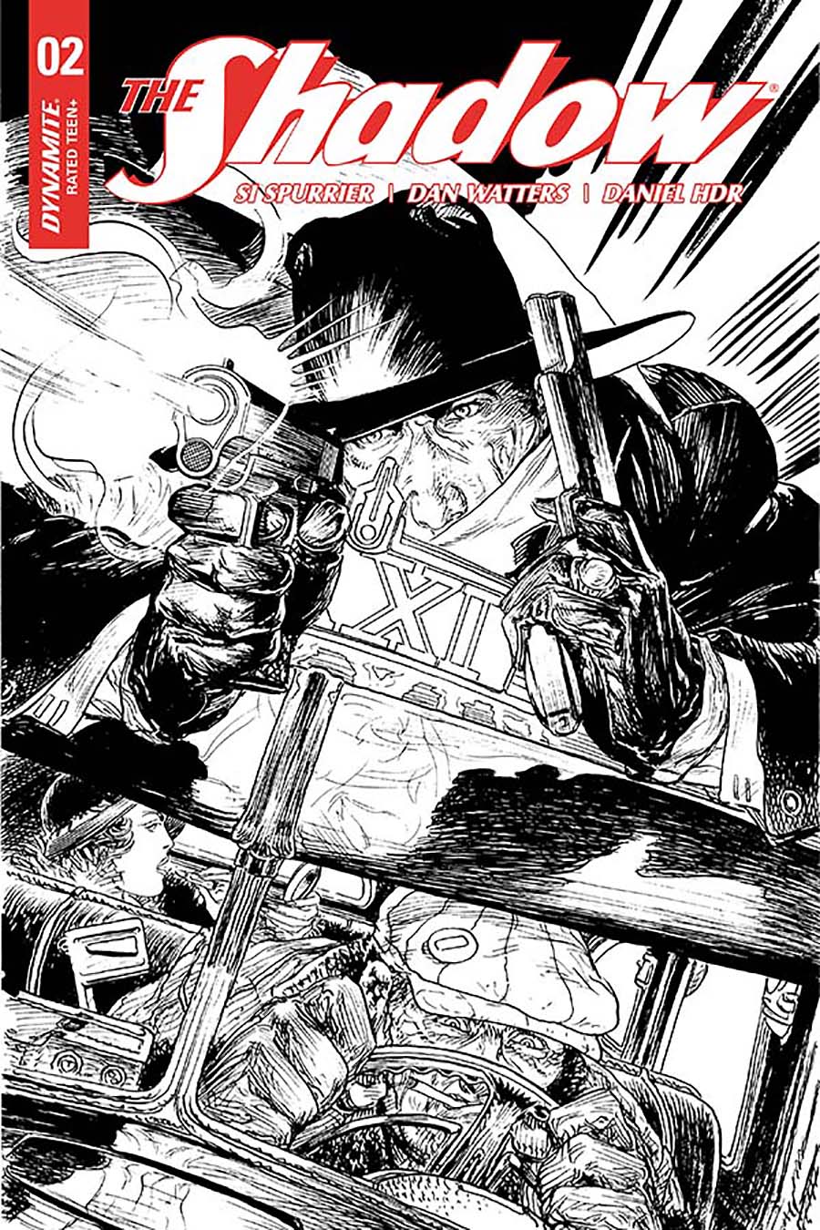 Shadow Vol 7 #2 Cover G Incentive Michael Kaluta Black & White Cover