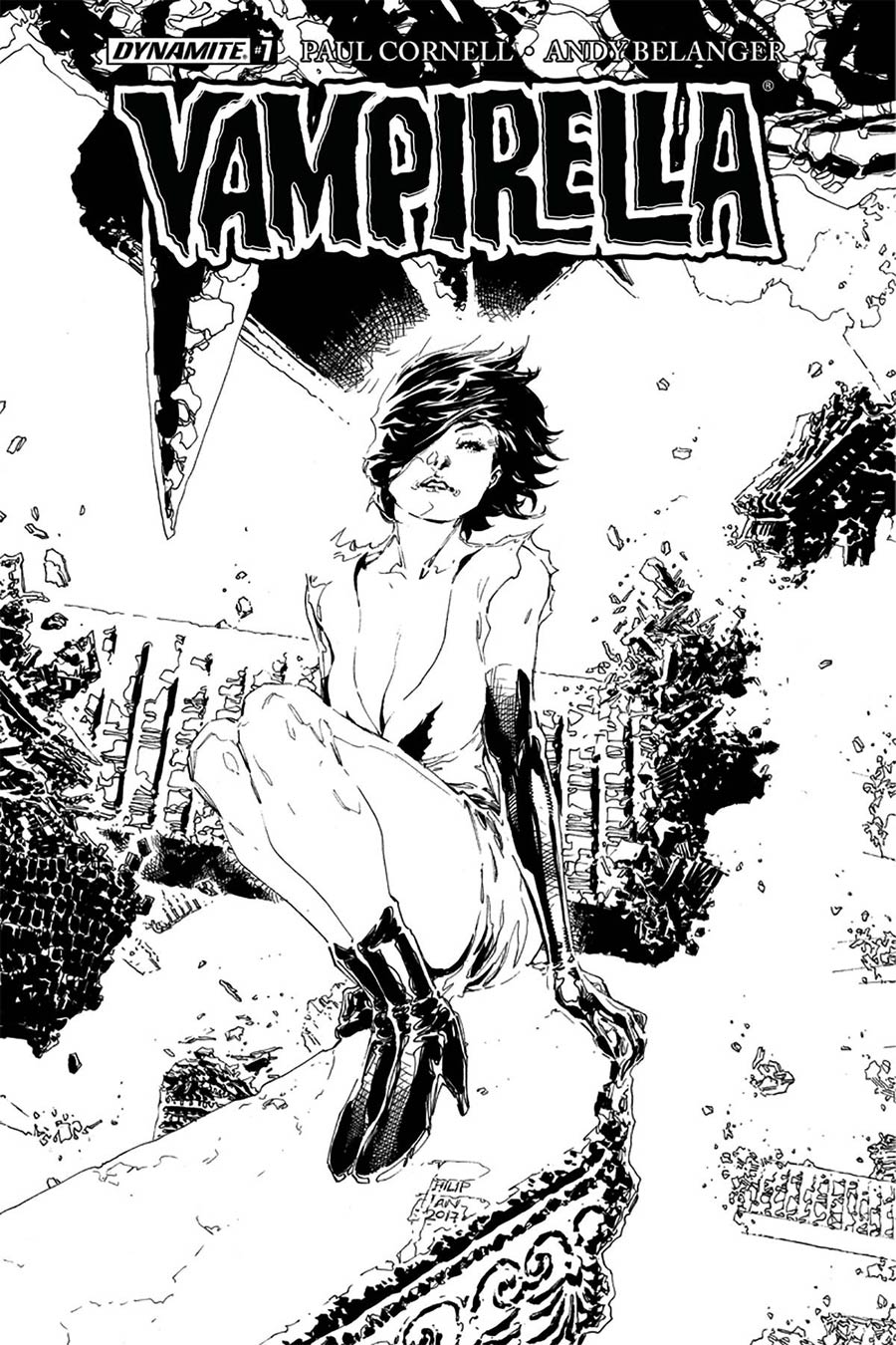 Vampirella Vol 7 #7 Cover F Incentive Philip Tan Black & White Cover