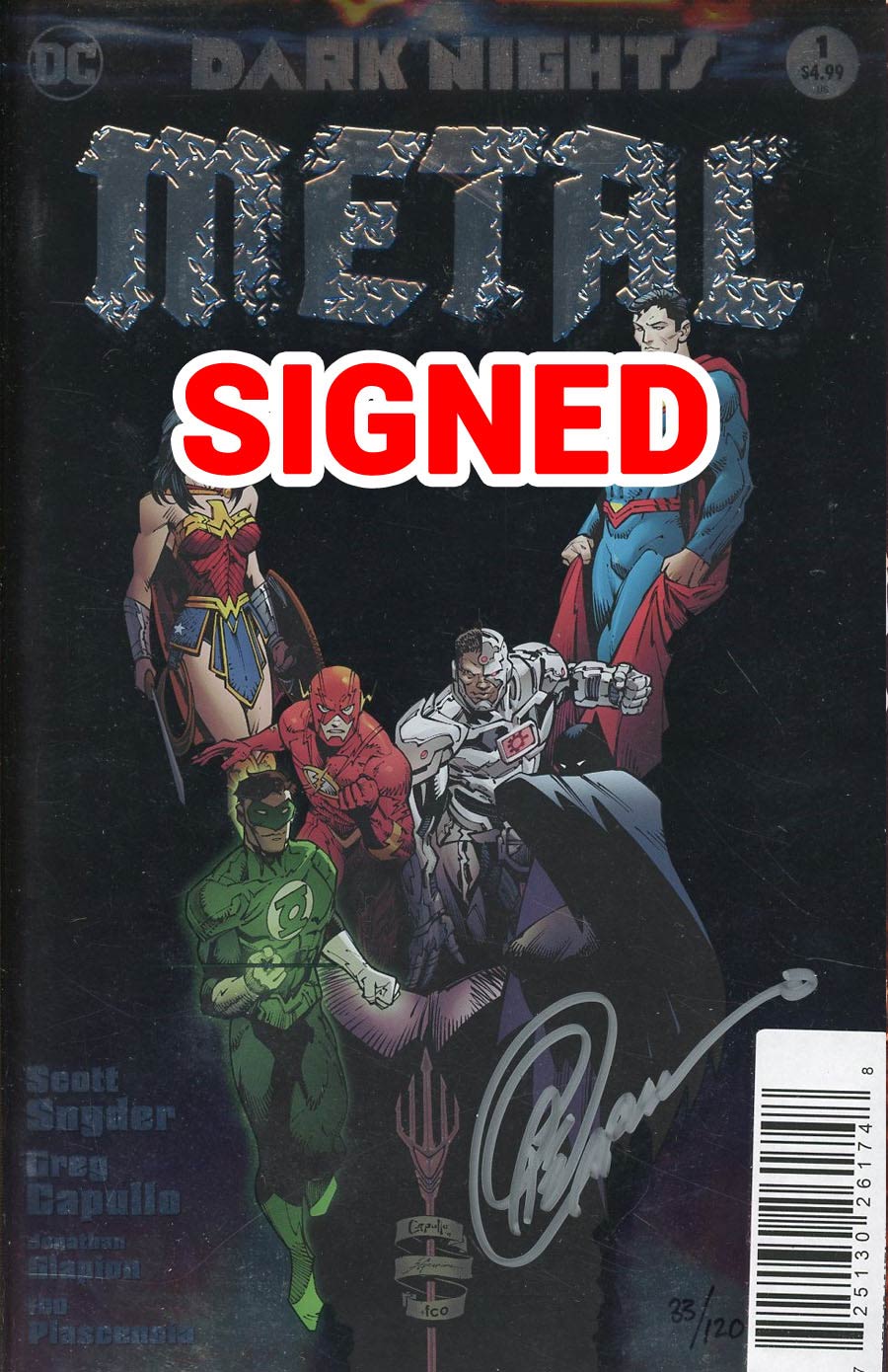 Dark Nights Metal #1 Cover H DF Signed By Greg Capullo