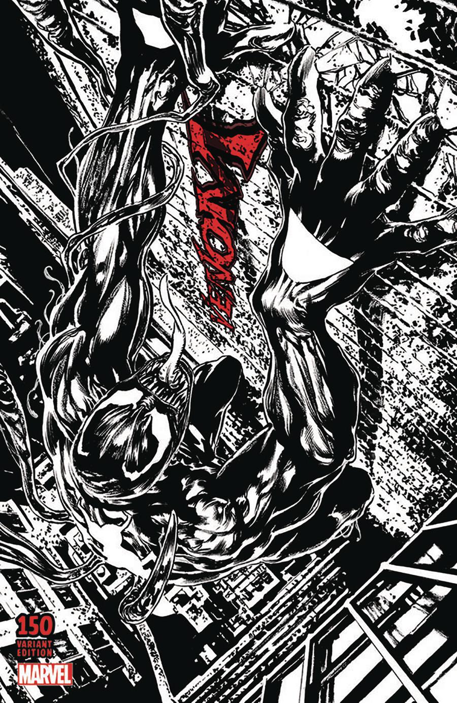 Venom Vol 3 #150 Cover M DF Comicxposure Exclusive Mike Perkins Black & White Cover Signed By Mike Perkins