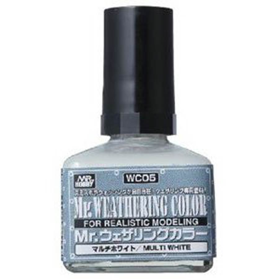 Mr. Weathering Color Paint -  Box Of 6 Units - WC05 Multi White Bottle