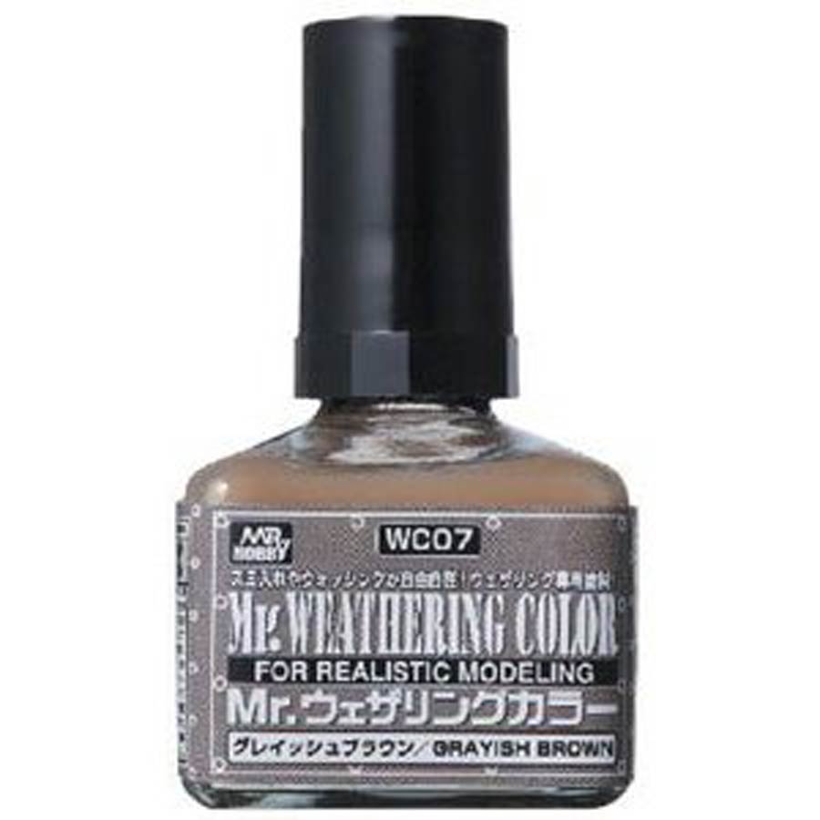 Mr. Weathering Color Paint -  Box Of 6 Units - WC07 Grayish Brown Bottle