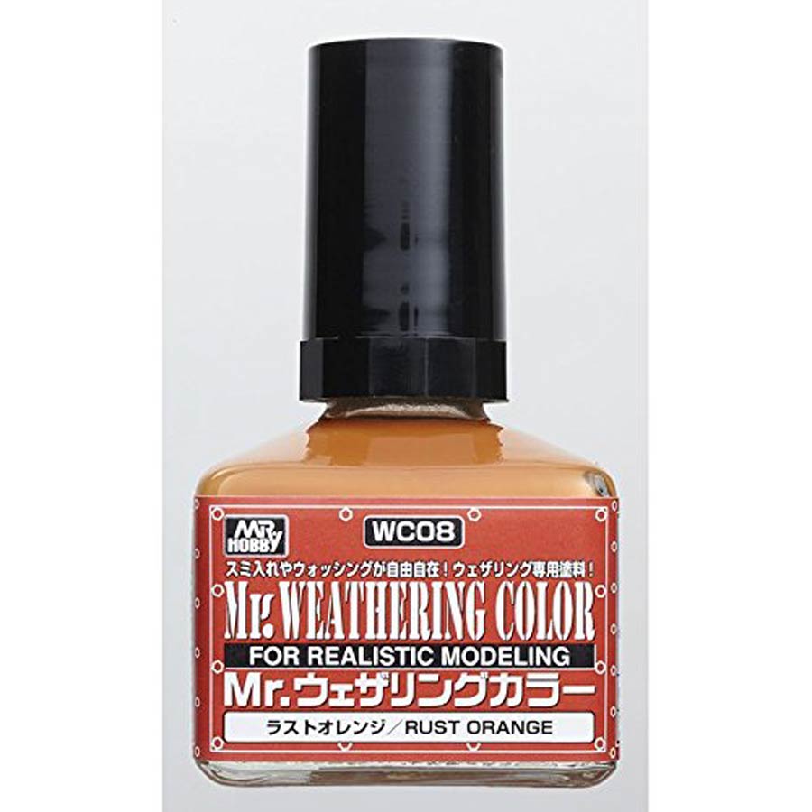 Mr. Weathering Color Paint -  Box Of 6 Units - WC08 Rust Orange Bottle