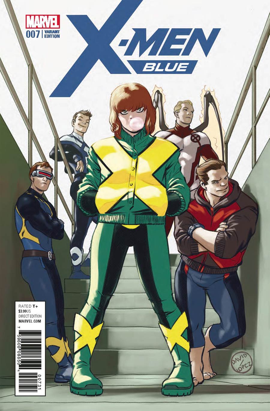 X-Men Blue #7 Cover C Incentive David Lopez Variant Cover (Secret Empire Tie-In)