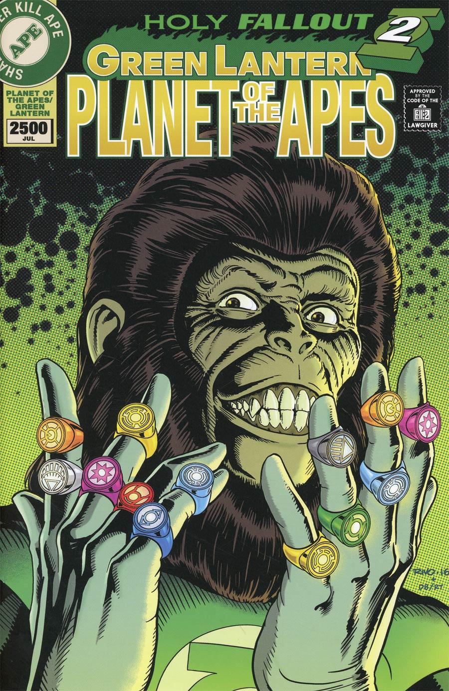 Planet Of The Apes Green Lantern #6 Cover D Incentive Paul Rivoche Classic Virgin Variant Cover