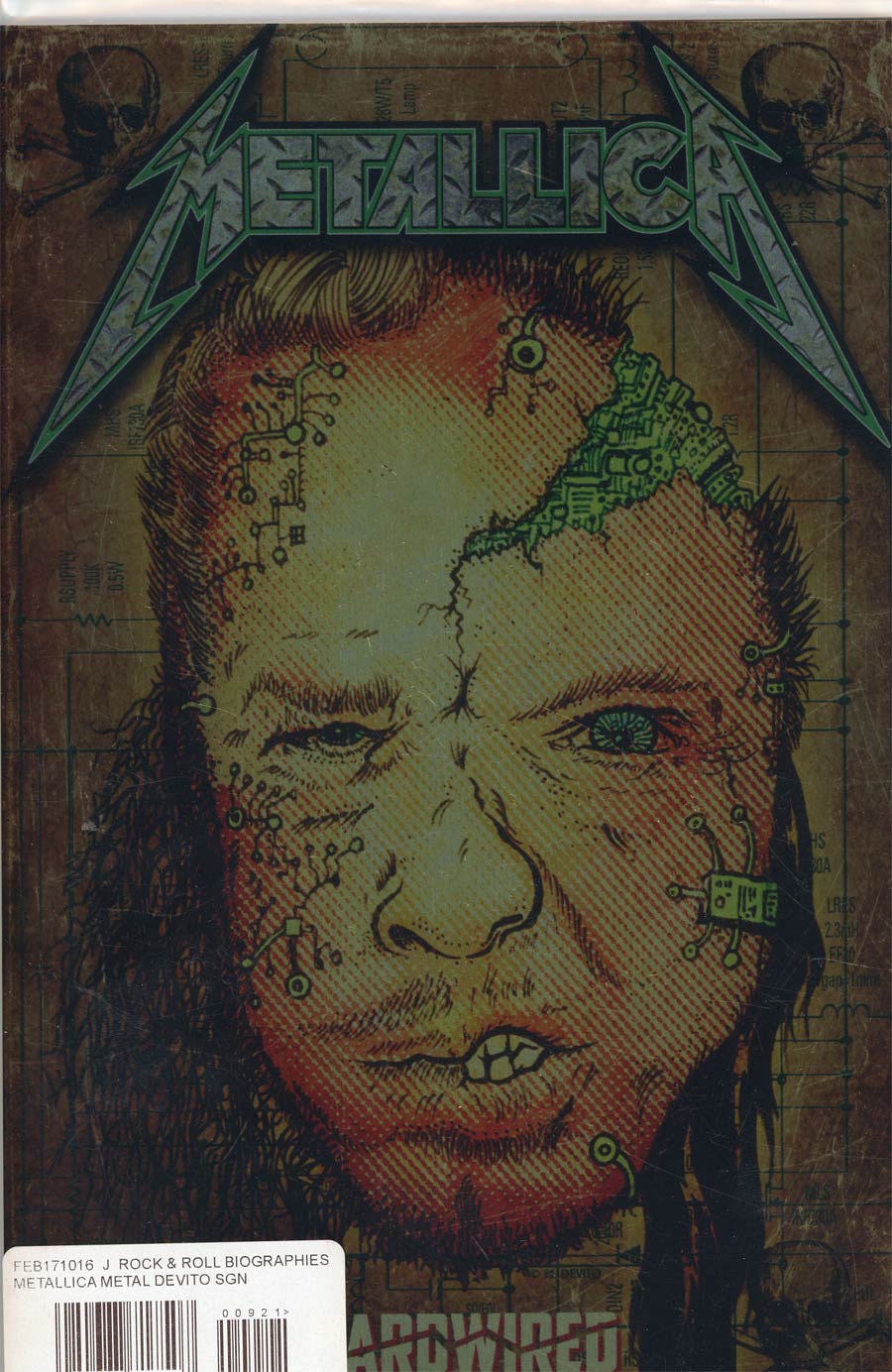 Rock & Roll Biographies Metallica Cover B Incentive Real Metal Variant Cover Signed By Mark DeVito