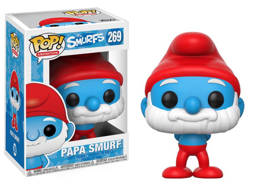 POP Animation 269 Smurfs Papa Smurf Vinyl Figure