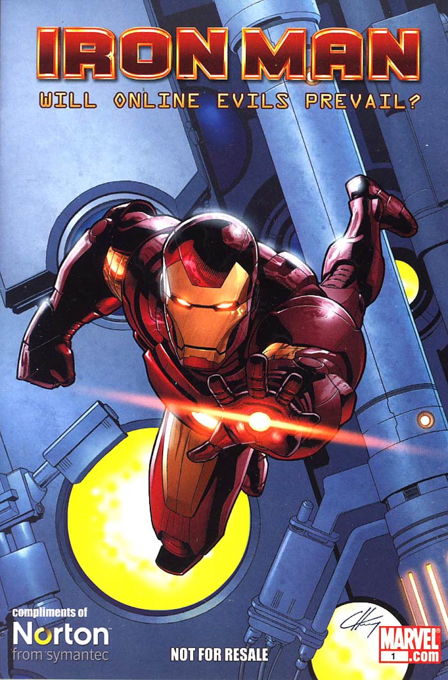 Iron Man Will Online Evils Prevail Symantec Norton Custom Comic