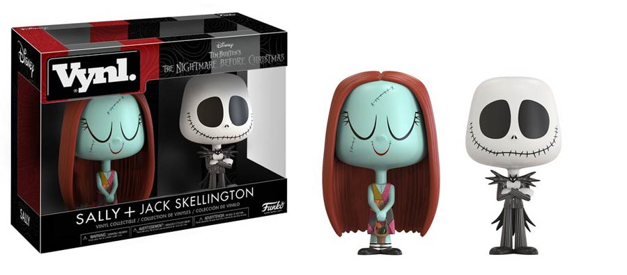 Vynl. The Nightmare Before Christmas Jack Skellington And Sally Vinyl Figure
