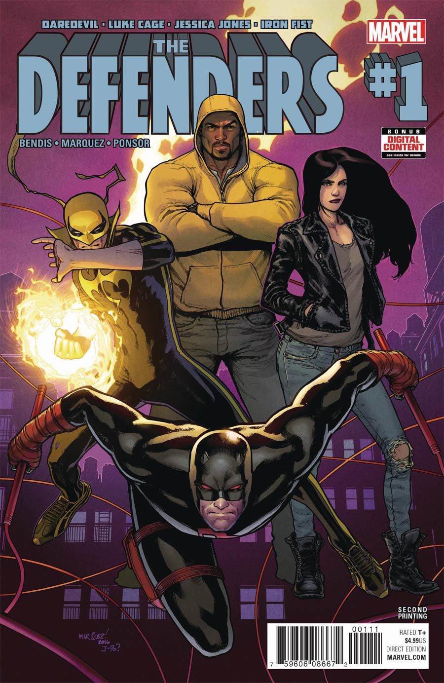 Defenders Vol 5 #1 Cover I 2nd Ptg David Marquez Variant Cover