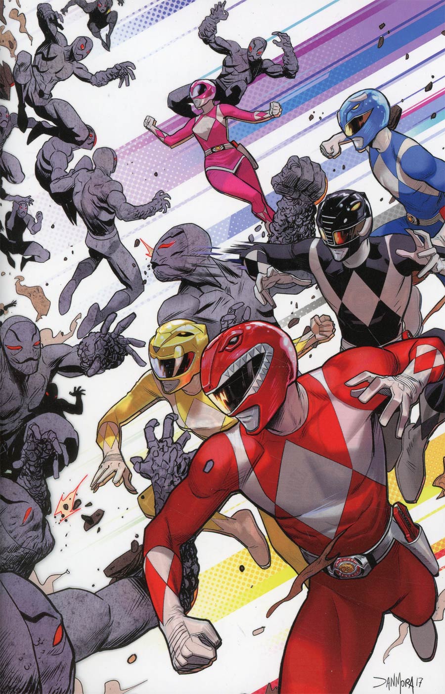 Sabans Go Go Power Rangers #1 Cover G Incentive Dan Mora Acetate Virgin Variant Cover