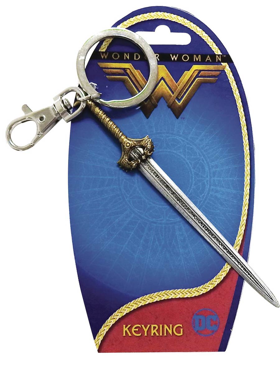 Wonder Woman Movie Sword Pewter Keyring