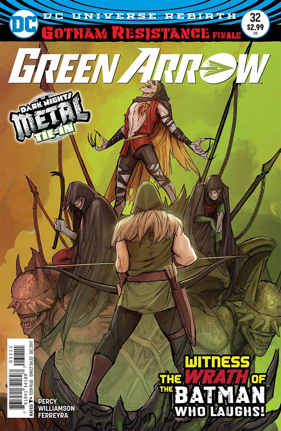 Green Arrow Vol 7 #32 Cover A Regular Stjepan Sejic Cover (Gotham Resistance Part 4)(Dark Nights Metal Tie-In)