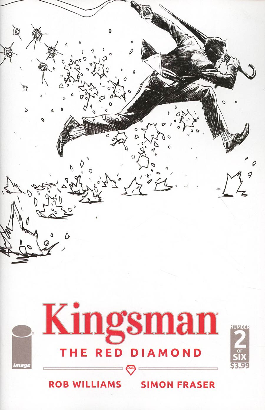 Kingsman Red Diamond #2 Cover B Variant Rafael Albuquerque Black & White Cover