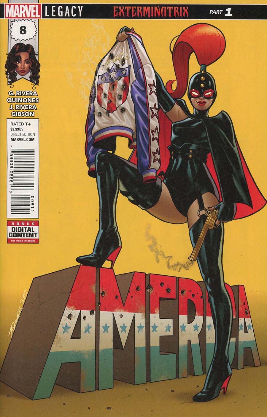 America #8 Cover A Regular Joe Quinones Cover (Marvel Legacy Tie-In)
