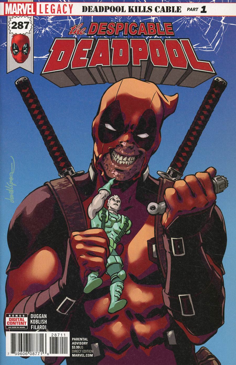 Despicable Deadpool #287 Cover A 1st Ptg Regular David Lopez Cover (Marvel Legacy Tie-In)