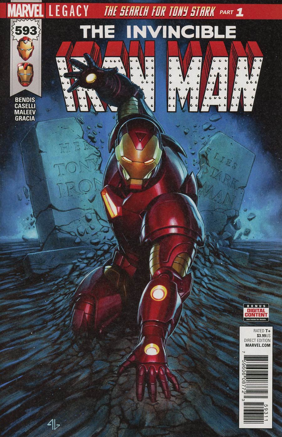 Invincible Iron Man Vol 3 #593 Cover A 1st Ptg Regular Adi Granov Cover (Marvel Legacy Tie-In)