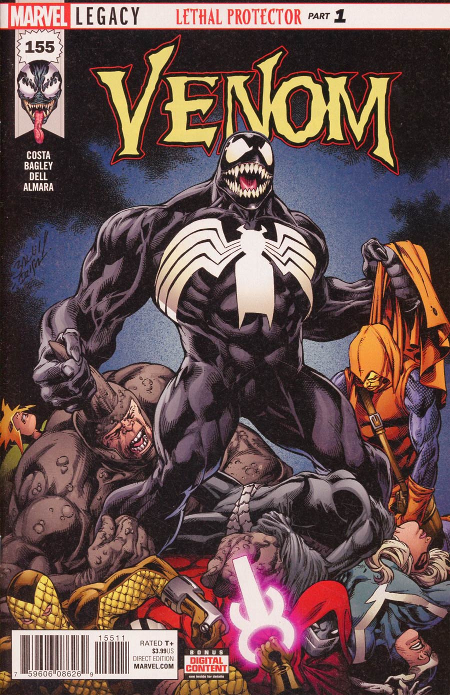 Venom Vol 3 #155 Cover A 1st Ptg Regular Mark Bagley Cover (Marvel Legacy Tie-In)