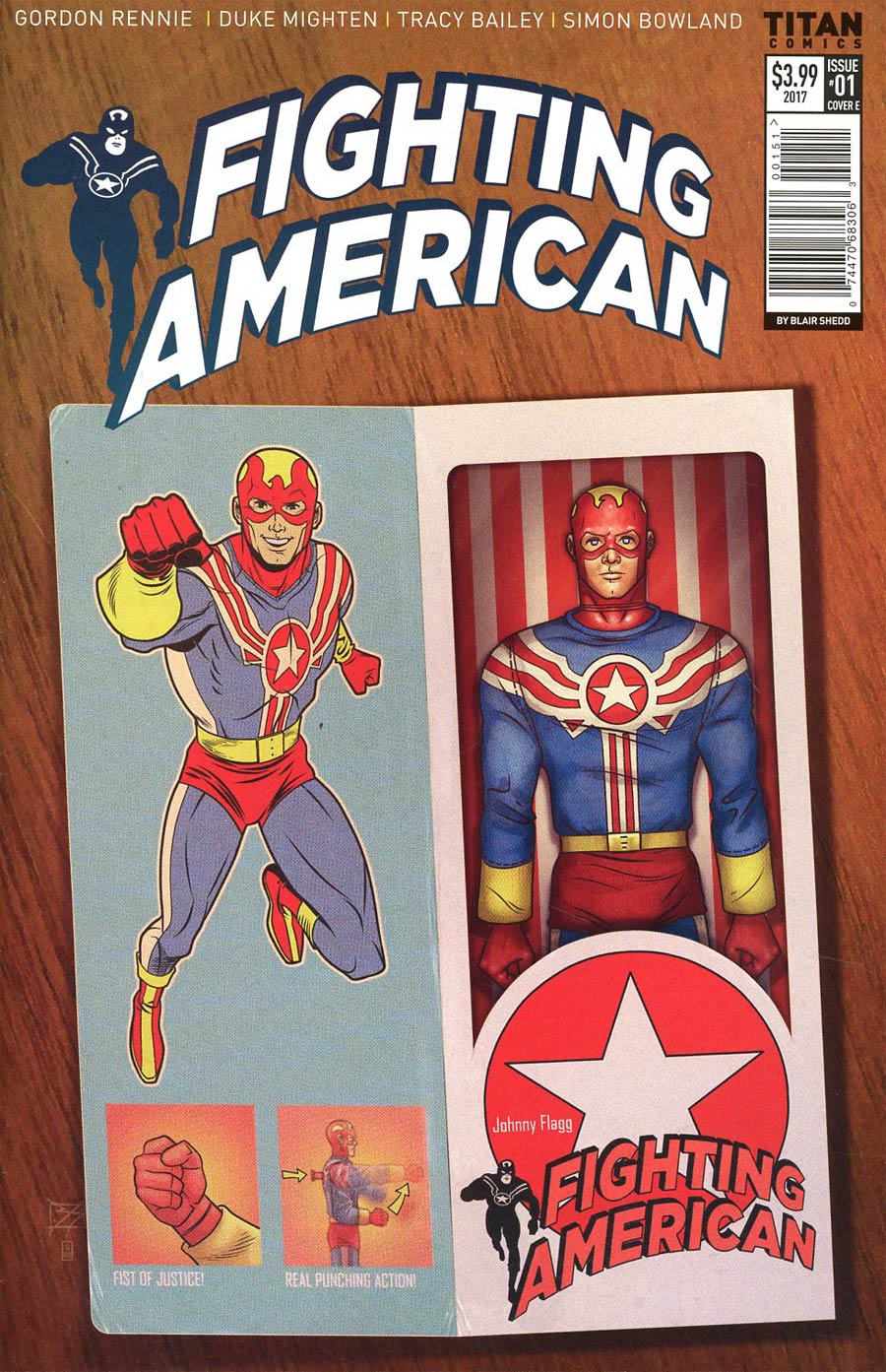 Fighting American Vol 4 #1 Cover E Variant Blair Shedd Action Figure Cover