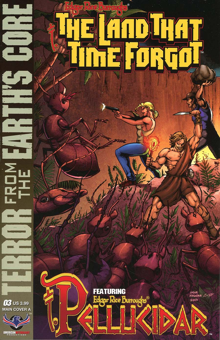 Edgar Rice Burroughs Land That Time Forgot Terror From The Earths Core #3 Cover A Regular Gene Magora Connecting Cover