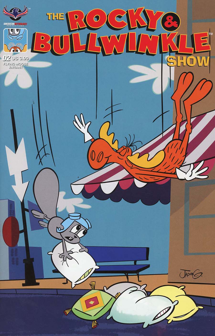 Rocky & Bullwinkle Show #2 Cover C Variant Jacob Greenawalt Flying Moose Cover