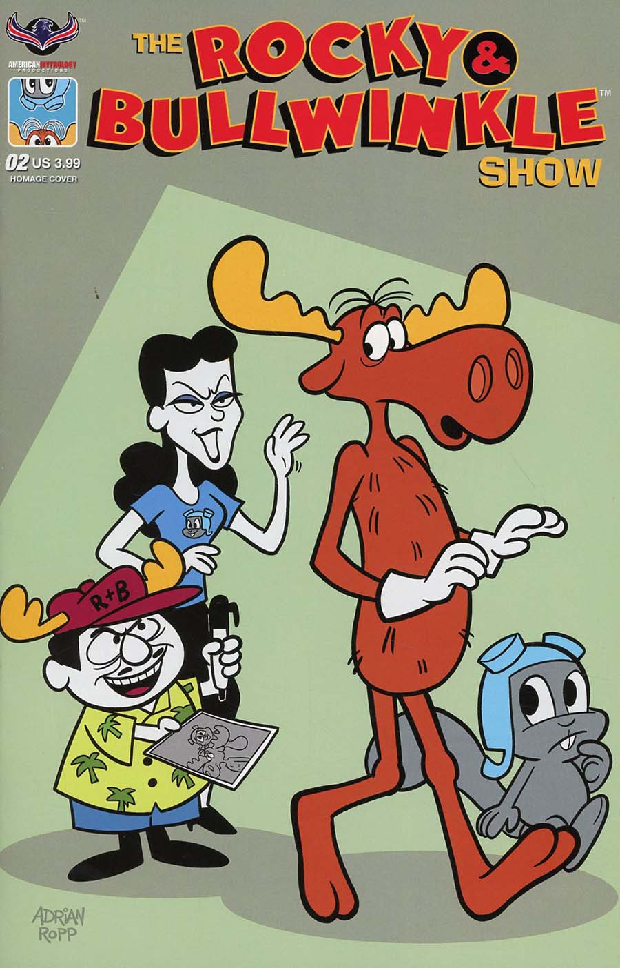 Rocky & Bullwinkle Show #2 Cover B Variant Adrian Ropp Homage Cover