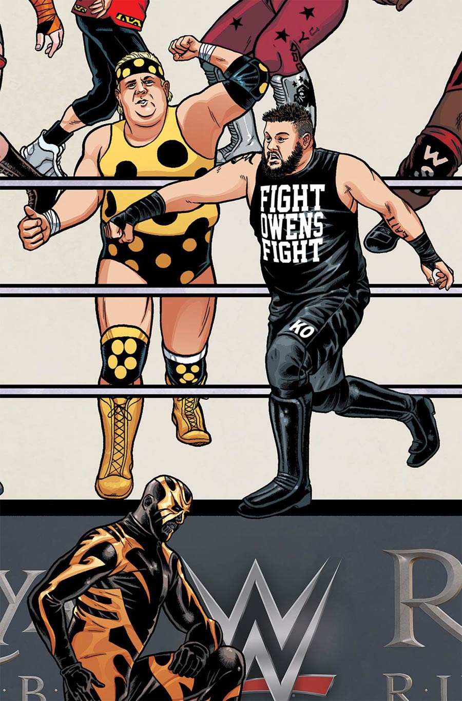 WWE #10 Cover C Variant Brent Schoonover Royal Rumble Connecting Cover
