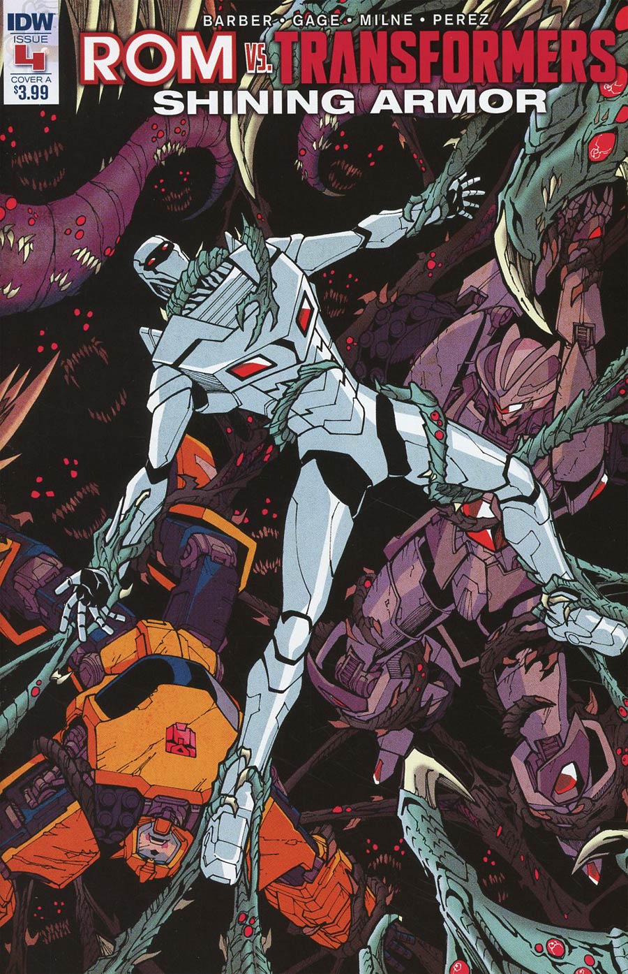 ROM vs Transformers Shining Armor #4 Cover A Regular Alex Milne Cover