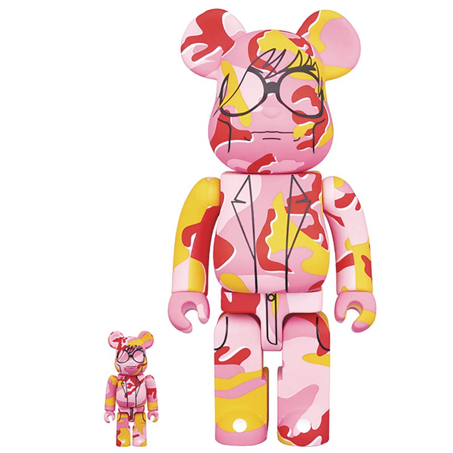 Andy Warhol Camo 400 Percent & 100 Percent 2-Pack Bearbrick Set