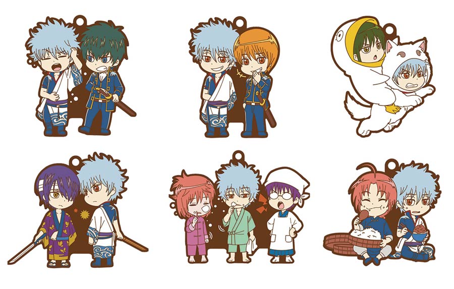 Gin Tama He & I Buddy-Colle Rubber Mascot 6-Piece Display