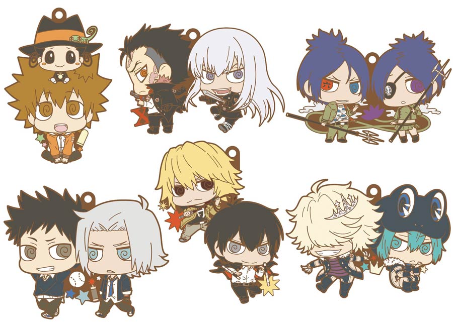Hitman Reborn Budy-Colle Katekyo Rubber Mascot 6-Piece Display