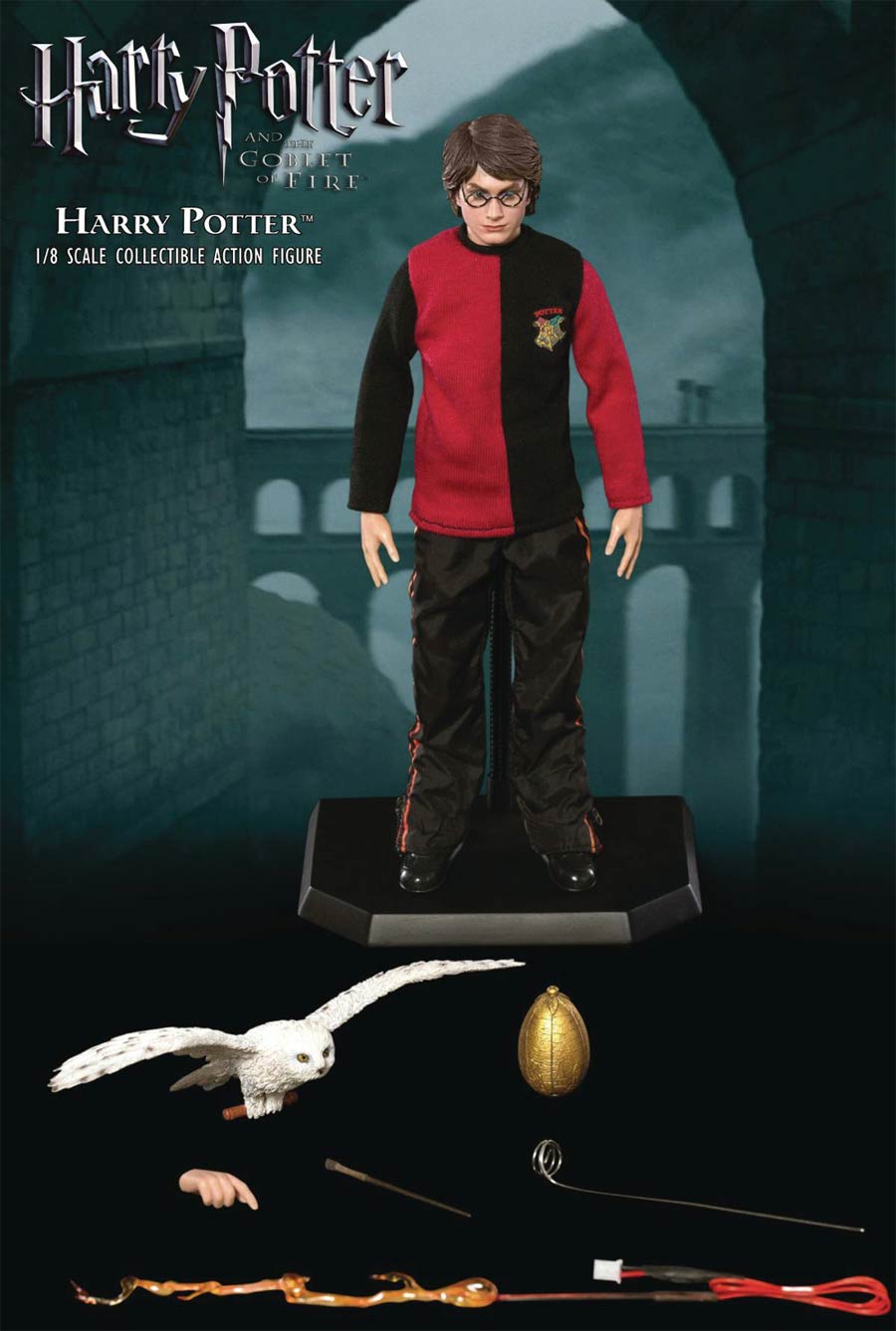 Harry Potter And The Goblet Of Fire Harry Potter Triwizard 1/8 Scale Action Figure Version C With Wand Flash