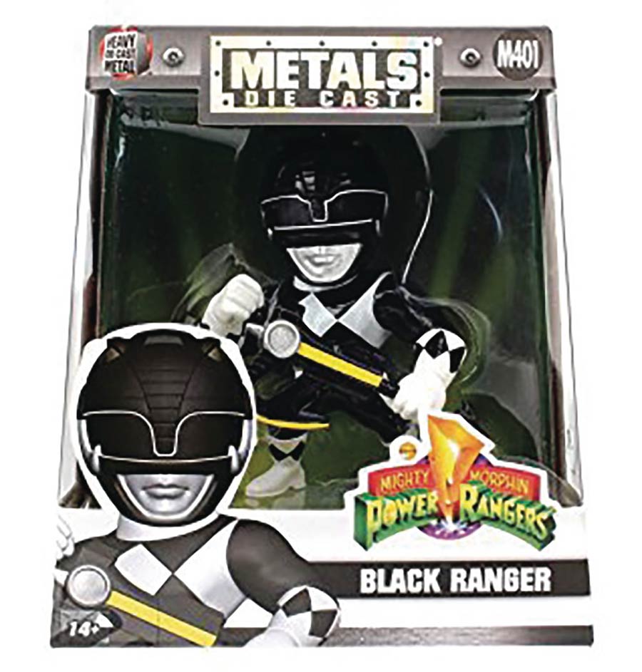 Metals Mighty Morphin Power Rangers 4-Inch Die-Cast Figure - Black Ranger