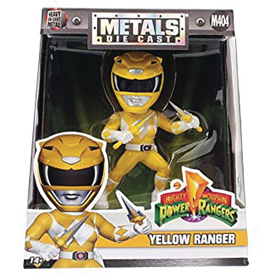 Metals Mighty Morphin Power Rangers 4-Inch Die-Cast Figure - Yellow Ranger