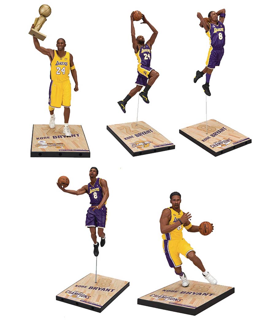 McFarlanes Sports Picks NBA Kobe Bryant Limited Edition Championship Series Action Figure Assortment Case