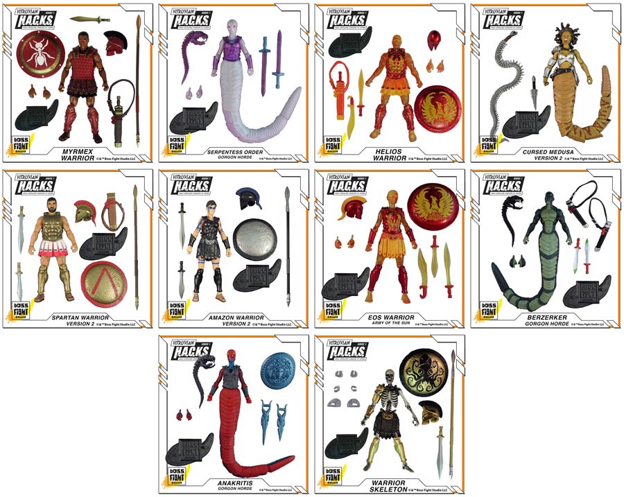 Vitruvian Hacks Greek Action Figure Set 4 18-Piece Assortment Case