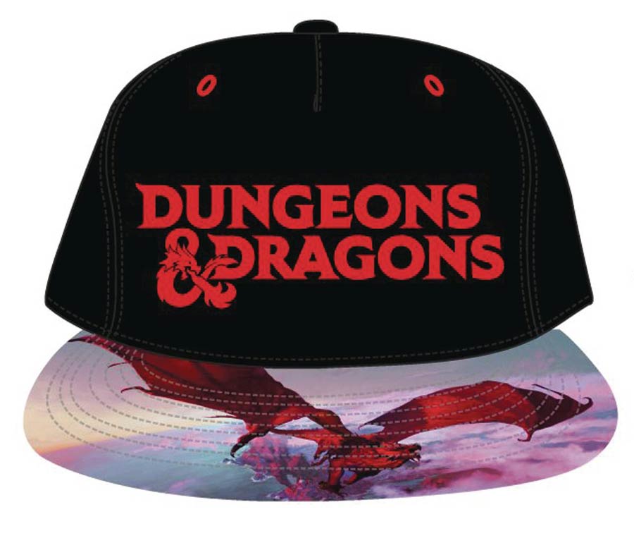 Dungeons & Dragons Logo Twill Snapback Hat With Sublimated Bill